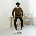 STYLEBY205 | 스타일맨 - styleman CUTTING SWEATSHIRT_KHAKI