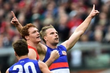 Jake Stringer celebrates grand final goal - ABC News (Australian Broadcasting Corporation) Jake Stringer celebrates grand final goal