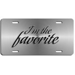 I'm the favorite vanity license plate car truck SUV tag grey and black Parts for Sale - DragTimes.com