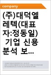 (주)대덕엘레텍 | (주)대덕엘레텍(대표자:정동일) 기업 신용분석 보고서(CR2)-국문