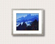 국내최대 미술품경매 - 포털아트 산의 기운 *6F(41cm x 32cm) 캔버스에 혼합재료 2011 *유리액...