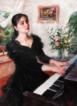 국내최대 미술품경매 - 포털아트 - 피아노 연주가 (67cm x 90cm 약30.3호) *04월19일 통관작...