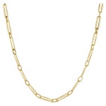14K Yellow Gold Paperclip Chain For Sale at 1stDibs | 14k gold paperclip necklace 16 inch, 14k yellow gold paperclip chain...