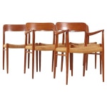 1960s Mid-Century Modern Danish Moller 75 Chairs in Wenge Wood - Set of 4 For Sale at 1stDibs 1960s Mid-Century Modern Danish...