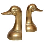 Gold Brass Duck Bookends a Pair, Made in Spain For Sale at 1stDibs | vintage brass... large brass duck Large Midcentury Oversize...