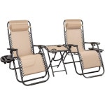 Homall Zero Gravity Chair Patio Lawn Chair Lounge Chair Folding Recliner Adjustable Outdoor with Canopy Shade and Cup Holder on...