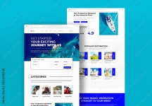 Travel Agency Landing Page Stock 템플릿 | Adobe Stock Travel Agency Landing Page Stock 템플릿