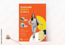 Travel Flyer Poster Layout Stock 템플릿 | Adobe Stock Travel Flyer Poster Layout Stock 템플릿