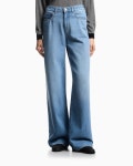 J8B wide-leg, worn-effect denim jeans | Emporio Armani J8B wide-leg, worn-effect denim jeans | Emporio Armani