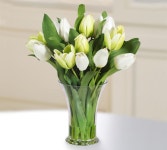 #POMP.폼프 | Faux Tulip in Glass Vase | Pottery Barn