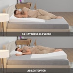 Alwyn Home Extra Wide Bed Wedge Pillow | Body Support Sponge | Tringle Incline Cushion To Elevate Upper Body | Good For Neck Pain...