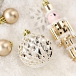 병정구판장 | The Holiday Aisle® 50ct Christmas Ball Ornaments for Christmas Trees, Decorative Hanging Ornaments Set, Champagne Gold | Wayfair