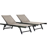 Arlmont & Co. Vivere Keilia Aluminum Urban Sun Lounger Set Made with Premium Phifertex Outdoor Fabric & Reviews | Wayfair Vivere...