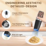 Textiles Hub Gravity Electric Salt And Pepper Grinder Set, Automatic Salt And Pepper Grinder Set, Battery Powered (6 AAA...