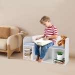 Harriet Bee Bookshelf With Reading Nook, Storage Bench With Book Rack | Wayfair