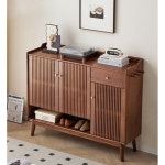 Finesse Furni Large storage full solid wood shoe cabinet | Wayfair