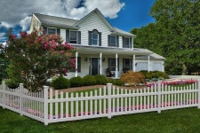 백현당펜션 | Zippity Outdoor Products 3.5ft H x 6ft W (1 Panel + 1 Post) No Dig Zippity All American Fence Kit, White Vinyl Picket Fence, Easy...