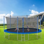Ceballos 14' Foldable Oval Toddler Trampoline with Handlebar | Wayfair