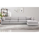 Latitude Run® 5-Piece Minimalist Modern Soft-Upholstered Sectional With Ottoman & Reviews | Wayfair