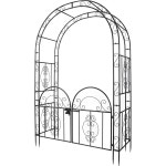REDCAMP 52.4" W x 19" D Iron Arbor with Gate & Reviews | Wayfair