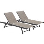 Arlmont & Co. Vivere Keilia Aluminum Urban Sun Lounger Set Made with Premium Phifertex Outdoor Fabric & Reviews | Wayfair Vivere...