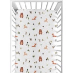 엘투에이치 | Sweet Jojo Designs Woodsy Pals Woodland Animal Pals Fitted Crib Sheet | Wayfair