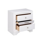Latitude Run® Elegant Bedroom Nightstand In White - Felt-lined Interior And Modern Style Nightstand, Contemporary Design...