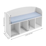 Harriet Bee Bookshelf With Reading Nook, Storage Bench With Book Rack | Wayfair