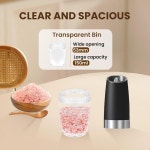 Textiles Hub Gravity Electric Salt And Pepper Grinder Set, Automatic Salt And Pepper Grinder Set, Battery Powered (6 AAA...