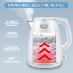 Bear Electric Kettle, 1.5L Rapid-Boil Water Boiler, Stainless Steel 304 Inside, 1500W Tea Kettle With Auto Shut Off & Boil Dry...