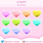 Heart Badges & Emotes - Hyokari - BOOTH
