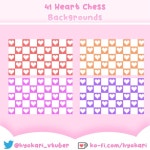 Heart Chess Backgrounds - Hyokari - BOOTH