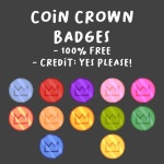 Coin Crown Badges - Hyokari - BOOTH