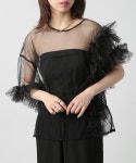 MAISON BREEZE reveur(メゾンブリーズレヴール)の「【MAISON BREEZE reveur】アシンメトリー シアーチュールレース...