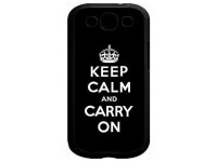Keep Calm and Carry On Samsung Galaxy S3 Cover, Black Hard Plastic Cell Phone Case - Newegg.com