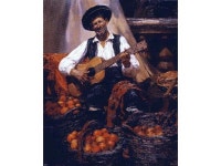 십육길(16-Gil) | Jose Benlliure Gil Tocando la Guitarra - 16" x 20" Premium Canvas Print - Newegg.com