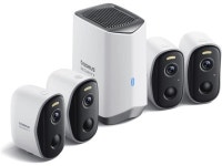 Baseus Non Subscription Security Camera, N1 4-Cam Kit with 2K Clarity, No Monthly Fee, 16TB Expandable Local Storage, 210-Day...