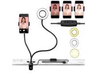 Selfie LED Fill Light For Smartphone LED Selfie Ring Light with Cell Phone Holder Flexible Stand Stream Lamp - Newegg.com