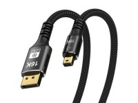 디피텍 | Jansicotek 16K Mini DP to DisplayPort 2.1 Cable 10ft, Bi-directional DP to Mini DP Cable, Mini DP Male to DP Male Cord G-Sync...