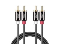 RCA Cable 6ft 2RCA Male to 2RCA Stereo Audio Cable GoldPlated Compatible with Speaker AMP Turntable Receiver Home Theater...
