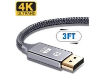 디피텍 | DisplayPort Cable 4K DP Cable Nylon Braided 4K60Hz 2k144Hz Ultra High Speed DisplayPort to DisplayPort Cable 3ft for Laptop PC TV...