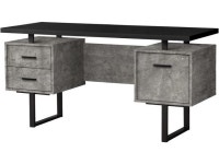Monarch Specialties I 7632 Computer Desk, Home Office, Laptop, Left, Right Set-up, Storage Drawers, 60" L, Work, Metal, Laminate...