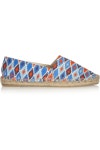 비비안상도 | Blue Printed canvas espadrilles | J.Crew | NET-A-PORTER