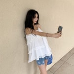 도빈엔멀티숍 | 도빈캉캉레이스나시블라우스 디프니 도빈캉캉레이스나시블라우스