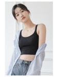 순면 조끼 컵 원피스 솔리드 컬러 심플 홈 스포츠 요가 레저 베이스 브로드밴드 아름다운 백 랩 튜브 탑 여성 • 1688 • 어이사마켓...