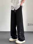 더피 잘 생긴 아메리칸 스타일 하이 스트리트 데님 블랙 슬림 핏 캐주얼 바지 남자 가을과 겨울 두꺼운 트렌디 올매치 캐주얼 • 1688...