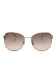 Prada Eyewear 그레이디언트 오버사이즈 프레임 선글라스 | 골드 톤 | FARFETCH KR