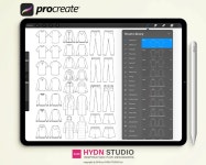 CLASS101 | 프로크리에이트 ・ 패션 디자인를 위한 의류 도식화 세트 01 스템프 브러쉬 프로크리에이트 ・ 패션 디자인를 위한 의류 도식화...