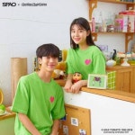 스파오 X 짱구 콜라보 신혼부부 티셔츠 - 고급유머 스파오 X 짱구 콜라보 신혼부부 티셔츠