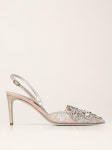 르네베넷 (rene venet) | 르네카오빌라 Rene caovilla venetian slingback in lace with crystals Silver C10883075PA01V608 - 리본즈(REEBONZ)